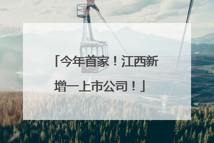 今年首家！江西新增一上市公司！