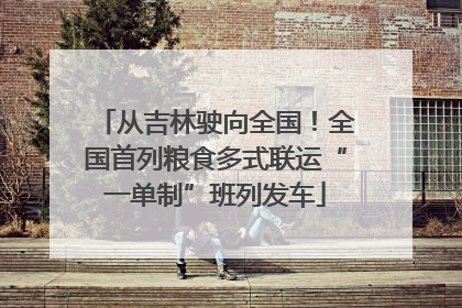 从吉林驶向全国！全国首列粮食多式联运“一单制”班列发车