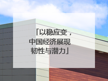 以稳应变，中国经济展现韧性与潜力