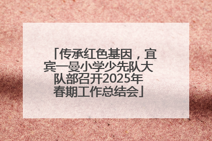传承红色基因，宜宾一曼小学少先队大队部召开2025年春期工作总结会