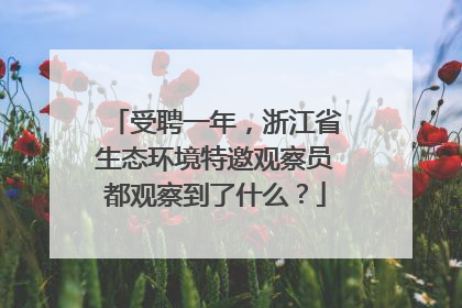 受聘一年，浙江省生态环境特邀观察员都观察到了什么？