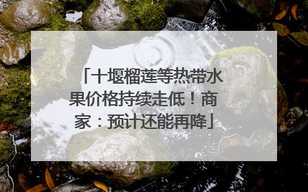 十堰榴莲等热带水果价格持续走低！商家：预计还能再降