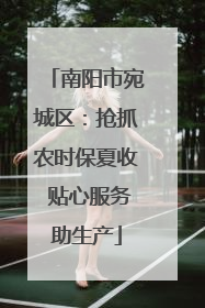 南阳市宛城区：抢抓农时保夏收 贴心服务助生产