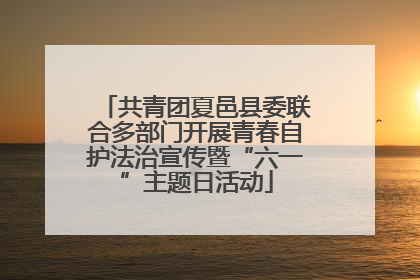 共青团夏邑县委联合多部门开展青春自护法治宣传暨“六一”主题日活动