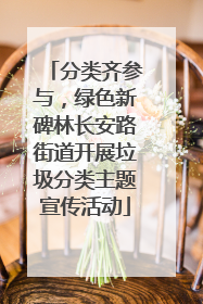 分类齐参与，绿色新碑林长安路街道开展垃圾分类主题宣传活动