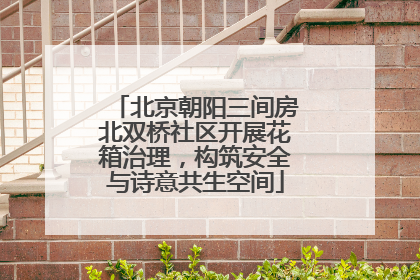 北京朝阳三间房北双桥社区开展花箱治理，构筑安全与诗意共生空间