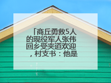 商丘勇救5人的现役军人张伟回乡受夹道欢迎，村支书：他是本村的骄傲