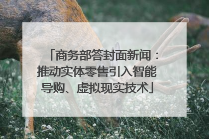 商务部答封面新闻：推动实体零售引入智能导购、虚拟现实技术