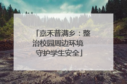 嘉禾普满乡：整治校园周边环境 守护学生安全