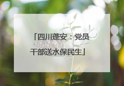 四川蓬安：党员干部送水保民生