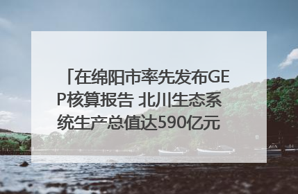 在绵阳市率先发布GEP核算报告 北川生态系统生产总值达590亿元｜新闻发布最前线