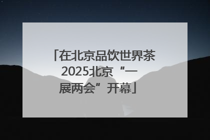 在北京品饮世界茶 2025北京“一展两会”开幕