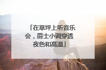 在草坪上听音乐会，爵士小调穿透夜色和高温