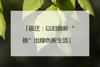 宿迁:以旧换新“换”出绿色新生活