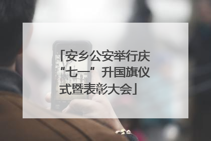 安乡公安举行庆“七一”升国旗仪式暨表彰大会