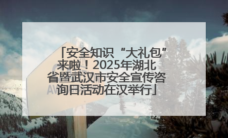 安全知识“大礼包”来啦！2025年湖北省暨武汉市安全宣传咨询日活动在汉举行