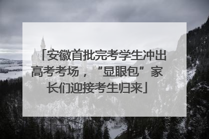 安徽首批完考学生冲出高考考场，“显眼包”家长们迎接考生归来