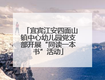 宜宾江安四面山镇中心幼儿园党支部开展“同读一本书”活动