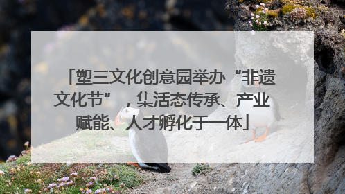 塑三文化创意园举办“非遗文化节”，集活态传承、产业赋能、人才孵化于一体