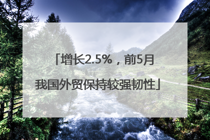增长2.5%，前5月我国外贸保持较强韧性