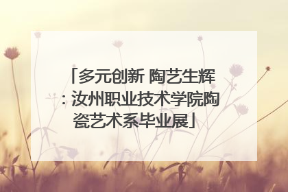多元创新 陶艺生辉：汝州职业技术学院陶瓷艺术系毕业展