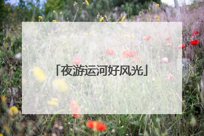 夜游运河好风光