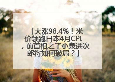 大涨98.4%！米价领跑日本4月CPI，前首相之子小泉进次郎将如何破局？