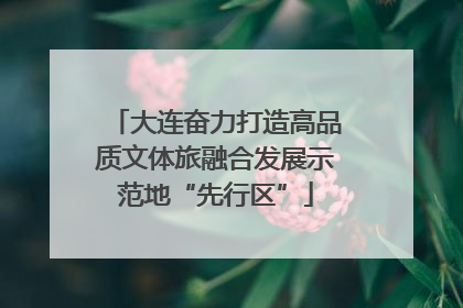大连奋力打造高品质文体旅融合发展示范地“先行区”