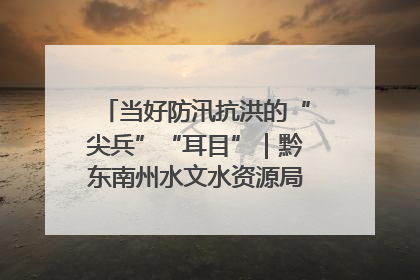 当好防汛抗洪的“尖兵”“耳目”｜黔东南州水文水资源局全员出动为此轮强降雨做好测报工作