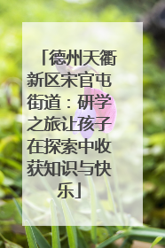 德州天衢新区宋官屯街道：研学之旅让孩子在探索中收获知识与快乐