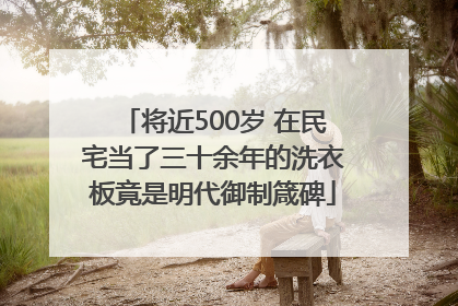 将近500岁 在民宅当了三十余年的洗衣板竟是明代御制箴碑