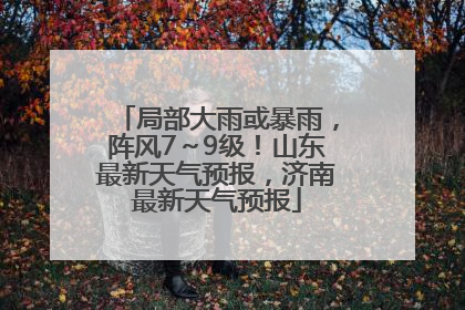 局部大雨或暴雨，阵风7～9级！山东最新天气预报，济南最新天气预报