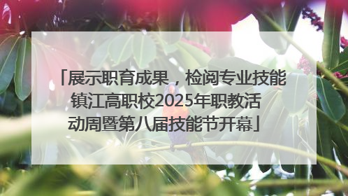 展示职育成果，检阅专业技能 镇江高职校2025年职教活动周暨第八届技能节开幕
