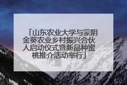 山东农业大学与蒙阴金葵农业乡村振兴合伙人启动仪式暨新品种蜜桃推介活动举行