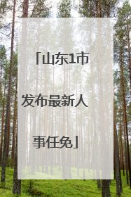山东1市发布最新人事任免