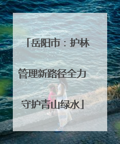 岳阳市：护林管理新路径全力守护青山绿水
