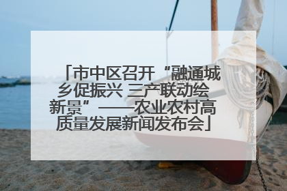 市中区召开“融通城乡促振兴 三产联动绘新景”——农业农村高质量发展新闻发布会