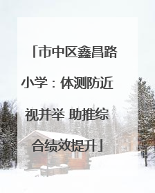 市中区鑫昌路小学：体测防近视并举 助推综合绩效提升