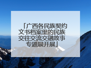 广西各民族契约文书档案里的民族交往交流交融故事专题展开展