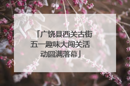广饶县西关古街五一趣味大闯关活动圆满落幕