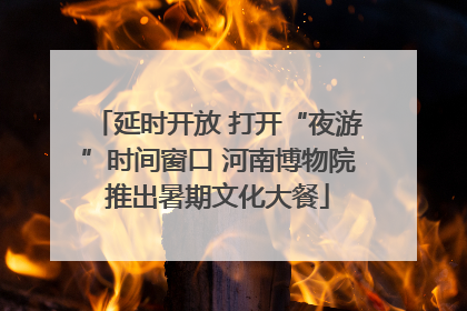 延时开放 打开“夜游”时间窗口 河南博物院推出暑期文化大餐