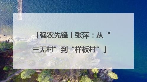 强农先锋丨张萍：从“三无村”到“样板村”