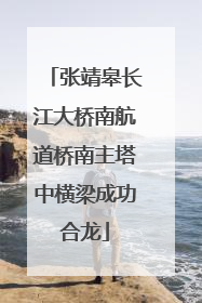 张靖皋长江大桥南航道桥南主塔中横梁成功合龙