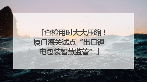查检用时大大压缩！厦门海关试点“出口锂电包装智慧监管”