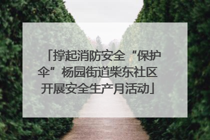 撑起消防安全“保护伞”杨园街道柴东社区开展安全生产月活动