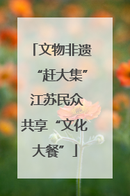 文物非遗“赶大集” 江苏民众共享“文化大餐”