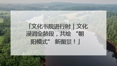 文化书院进行时｜文化浸润全龄段，共绘 “朝阳模式” 新图景！
