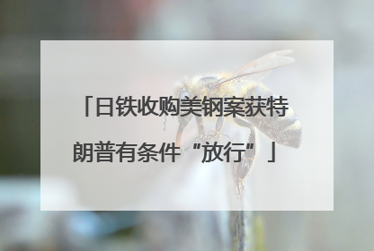 日铁收购美钢案获特朗普有条件“放行”