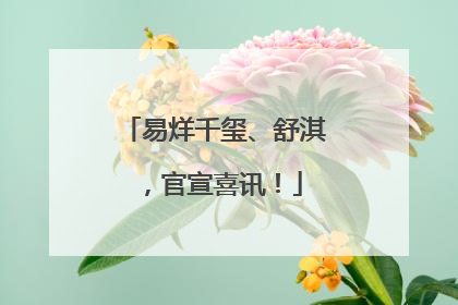 易烊千玺、舒淇，官宣喜讯！