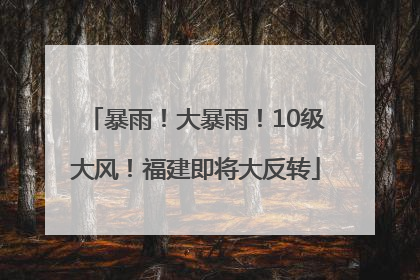 暴雨！大暴雨！10级大风！福建即将大反转